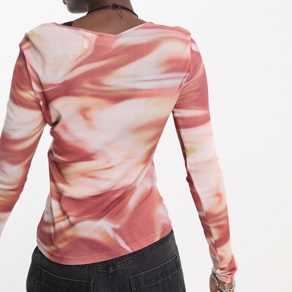 Weekday Ready Long Sleeve Top in Red Daze - Picture 6 of 6